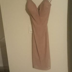 Mauve colored evening gown